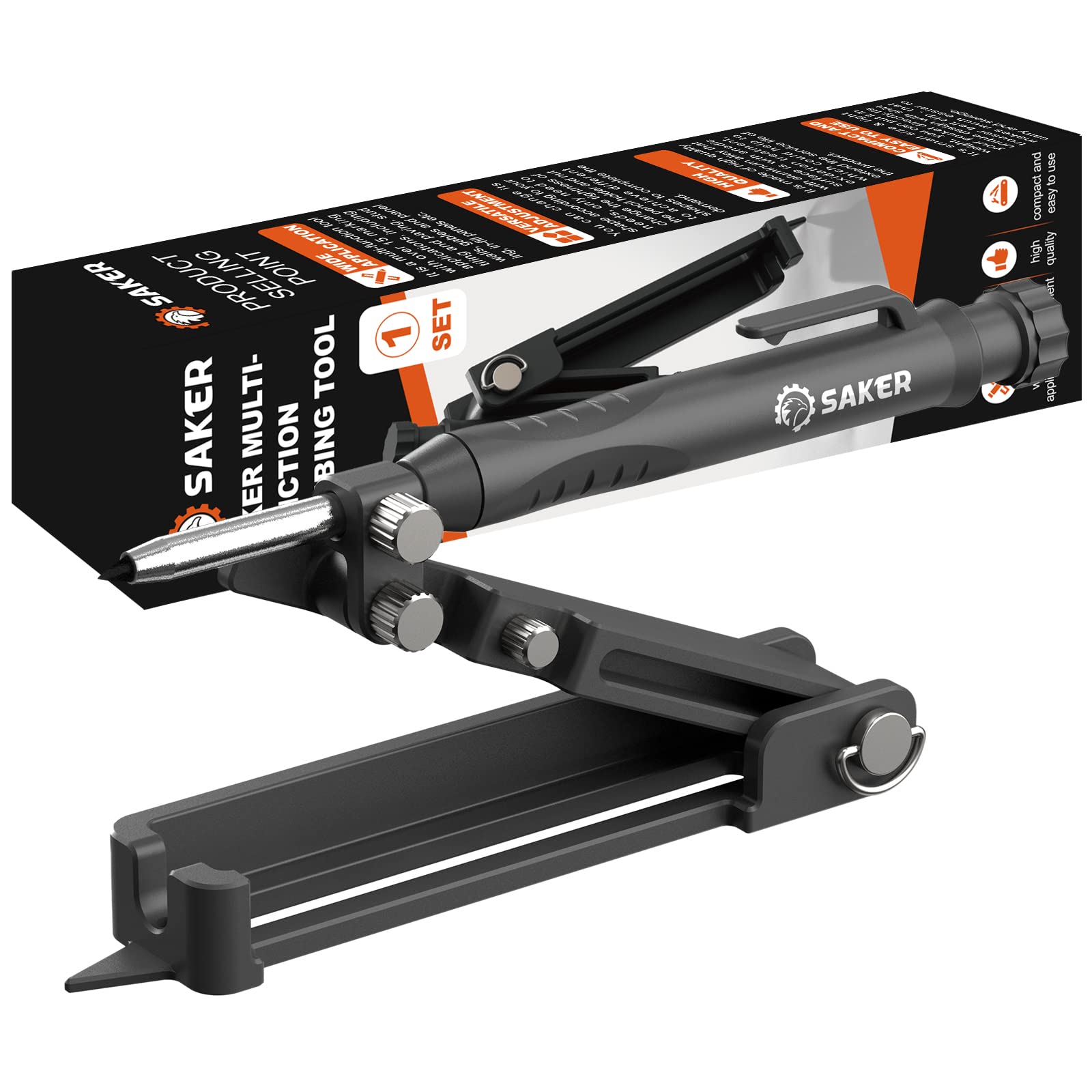 Starrett 819 scharnier-fixeer-automatische korrels met instelbare naaf, 5 inch lengte, 5/8 inch diameter